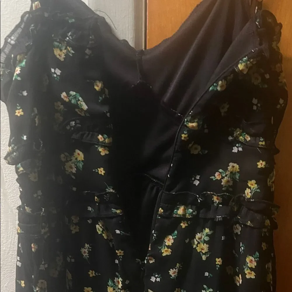 No Boundaries Black Floral Kids Dress